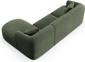 Zöld bársony sarokkanapé (jobb oldali-heverő résszel) Campi – Cosmopolitan Design