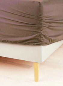 Homa jersey gumis lepedő TOP brown