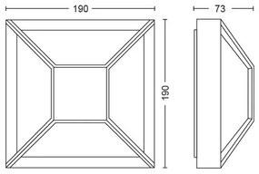 Philips 17393/30/P0 - LED Kültéri fali lámpa DROSERA LED/12W IP44