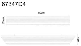 Globo 67347D4 - HAYDEN LED mennyezeti lámpa LED/30W/230V 3000K 80x20 cm