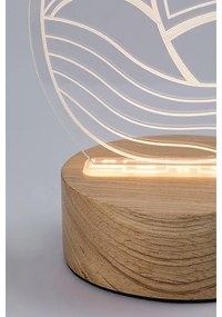 Rabalux 76001 - AKALI LED gyerek asztali lámpa 2W 5V 3000K bükk hajó