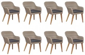 vidaXL 9 részes barna kültéri polyrattan étkezőgarnitúra