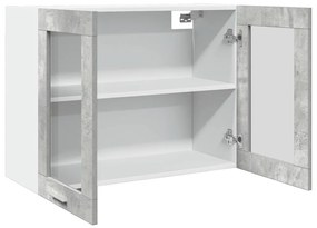 függő üvegszekrény betonszürke 80x31x60 cm