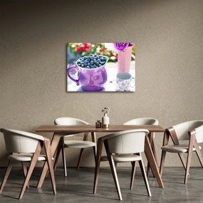 Kép - áfonyák a bögrében (70x50 cm)