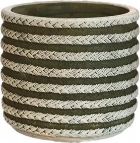 Virágcserép 14 CM Boho Stílus Olívazöld