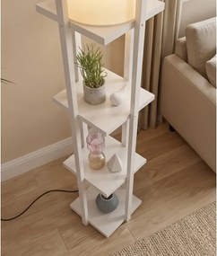 Állólámpa polcokkal NORA 1xE27/40W/230V fehér