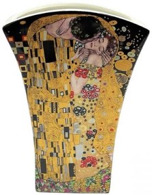 Porcelán váza Klimt A Csók díszdobozban Fekete háttérrel