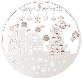 Fa karácsonyi dekoráció falra Mézeskalács, 37 cm