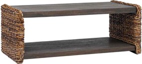 vidaXL Dohányzóasztal Természetes 90 x 45 x 35 cm Tömör Mahagóni Fa