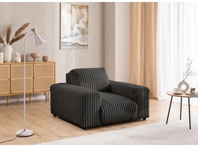 Sötétszürke kordbársony fotel Justin – Ropez