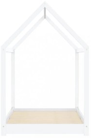 fehér tömör fenyőfa gyerekágy-keret 90 x 200 cm
