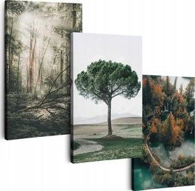 Vászonkép 150 cm **többféle minta** 3 Db Nappali Falikép