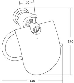 Mexen kiegészítők, ESTELA WC papír tartó, rózsa-arany, 7011533-60