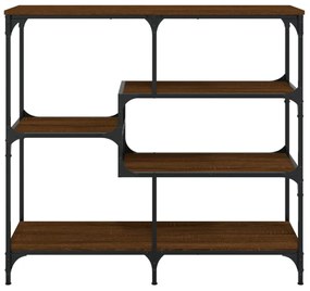 barna tölgyszínű szerelt fa tálalóasztal 103x32x95 cm