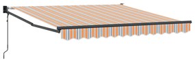 Automatikus Behúzható Napellenző Tarka Csík 350x250 cm