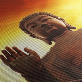 Kép - Buddha piros és sárga háttérrel (120x50 cm)