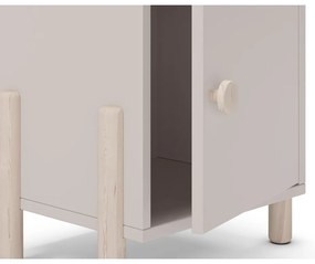 Krémszínű borovi fenyő gyerek éjjeliszekrény Enola – Marckeric