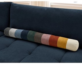 Sötétkék kinyitható-tárolóhelyes sarokkanapé (bal oldali-L alakú) Fuji – Bobochic Paris