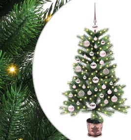 vidaXL Karácsonyfa 150 LED-del állvánnyal Zöld 90 cm PE