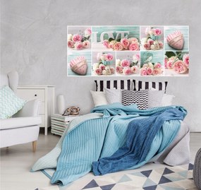 Flizelin fotótapéta Rózsa Gyöngyök Szív Szerelem és romantika 250x104 +ragasztó