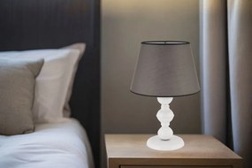 Fém éjjeli lámpa, szürke-fehér, 20 cm – TR390FLH2680