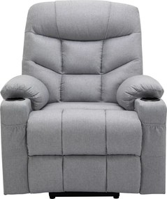 Állítható masszázs fotel, világosszürke, HUDSON