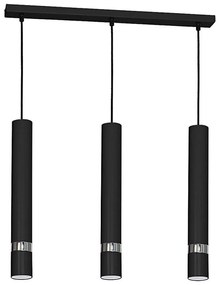 Kábeles függőlámpa JOKER 3xGU10/25W/230V fekete/fényes króm