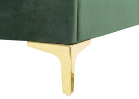 Franciaágy 140 cm LIMO (poliészter) (sötétzöld) (ágyráccsal). 1022886