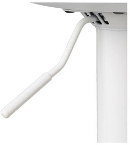 Fehér bőr utánzat állítható magasságú bárszék szett 2 db-os (ülésmagasság 56,5 cm) – Casa Selección