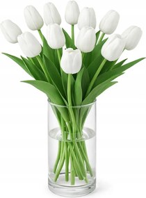 Szilikon Tulipánok fehér csokor élő művirág nád 12 db