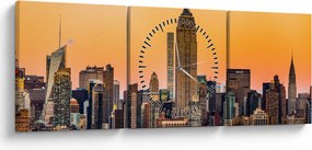 New York képe (órával) (90x30 cm)