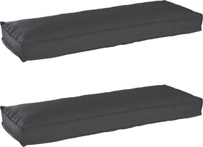 vidaXL Raklap párna készlet 2 pcs Fekete 120 x 40 x 8 cm Oxford Szövet
