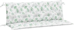 vidaXL 2 db levélmintás szövet kerti padpárna 150 x 50 x 7 cm