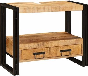 vidaXL Mosdó szekrény fiókkal Barna 71 x 33 x 58 cm Tömör Mangófát