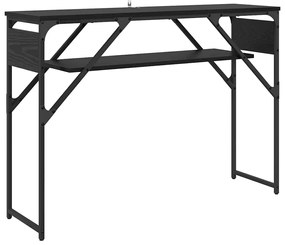 vidaXL Konzolasztal Fekete tölgy 105x30x75cm Faanyag