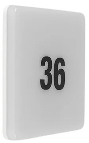 Modern négyzet alakú fali lámpa beépített LED-del, számmatricával - Plater