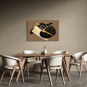 Kép - Absztrakció aranybarna N⁰1 (90x60 cm)