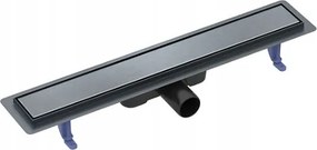 Lineáris Lefolyó Kétoldalas Cersanit Tako 60 CM Fekete Gun Metal S204-062