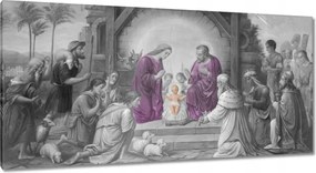 Vászonkép 115x55 Betlehemi jászol Jézus