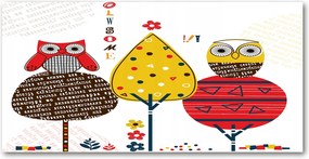 Fotótapéta üvegfalra Baglyok a fán 140x70