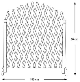 2 db-os állítható fa futtatórács növényeknek