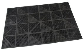 Gumi tisztítószőnyeg Háromszögek 40 x 60 x 0,7 cm, fekete