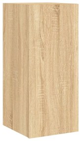 2 db sonoma tölgy színű fali TV-szekrény LED-del 30,5x35x70 cm