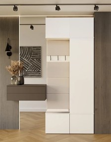 HAGA II 1SZ1W előszobafal 100x35x238 cm, fehér