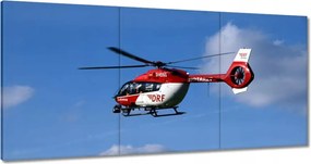 Vászonkép 120x60 Piros-fehér Helikopter