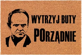 Lábtörlő Az Ajtó Előtt Tusk Taposs meg engem Töröld le a cipődet 40x60cm