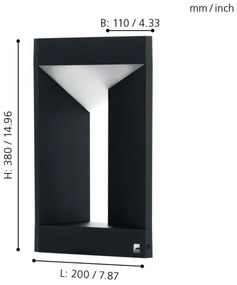 Eglo 98749 - LED Kültéri fali lámpa NEMBRO LED/10W/230V IP54