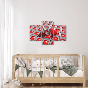 Kép - 3D fémes absztrakció (90x60 cm)