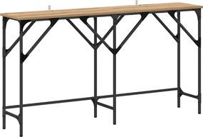 vidaXL Konzolasztal kézműves tölgy 140 x 29 x 75 cm Faanyag