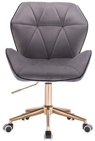 HR212K Grafit modern velúr szék arany lábbal